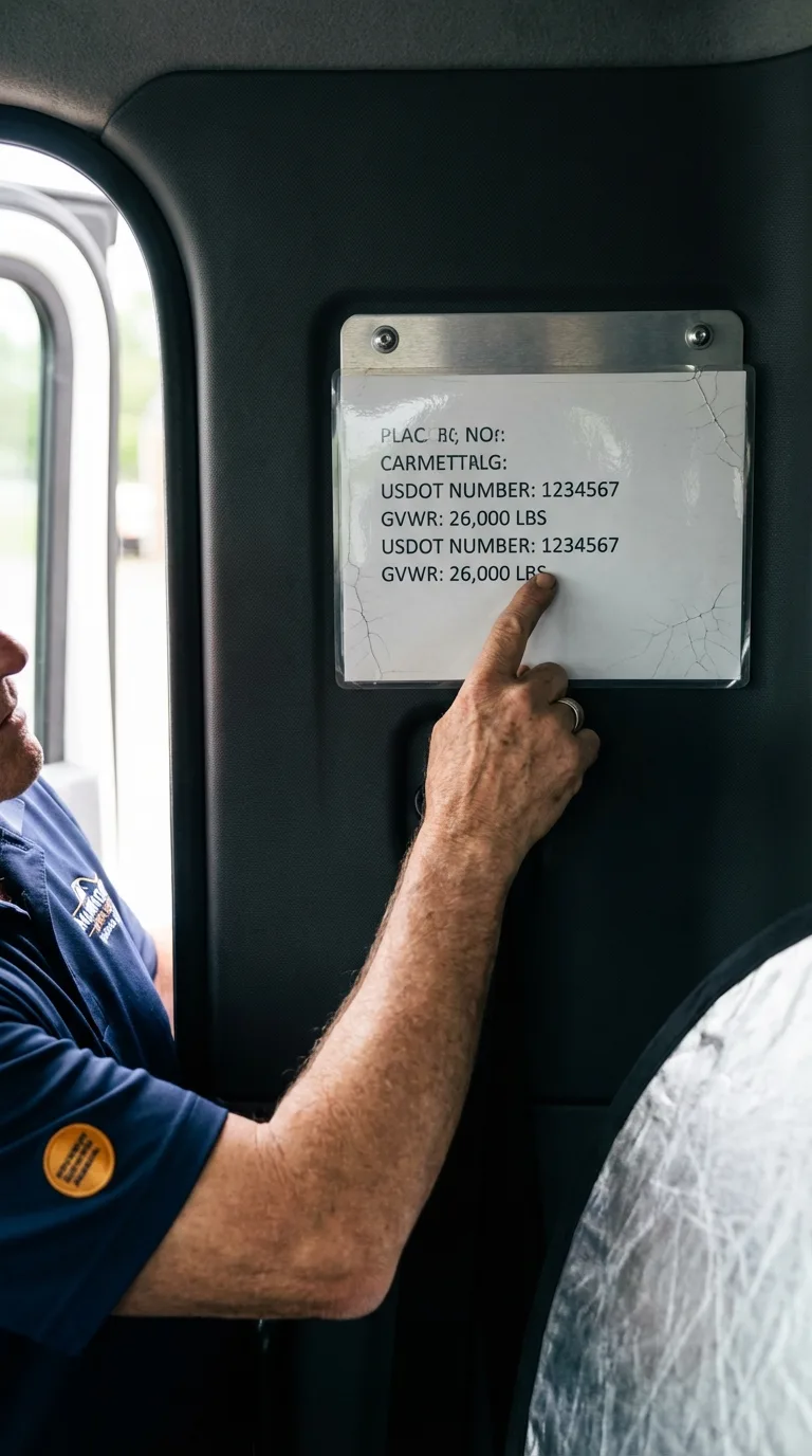 USDOT licensing placard verification in Saxonburg